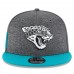 Men's Jacksonville Jaguars New Era Heather Gray/Teal 2018 NFL Sideline Home Graphite 9FIFTY Snapback Adjustable Hat 3058616